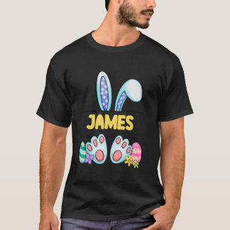 Camiseta Coelho de Páscoa Nomes de Meninos Personalizados