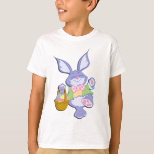 Camiseta Coelho de Páscoa Roxo Dançante Parte de Trás Perso