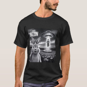 Camiseta Coelho de Páscoa Selfie Ele Está Rizzin Engraçado 