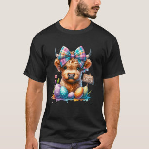 Camiseta Coelho de Páscoa Vaca das Terras Altas Cesta Moo C
