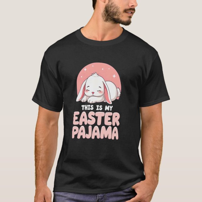Camiseta Coelho de Pijama Feliz Páscoa (Frente)
