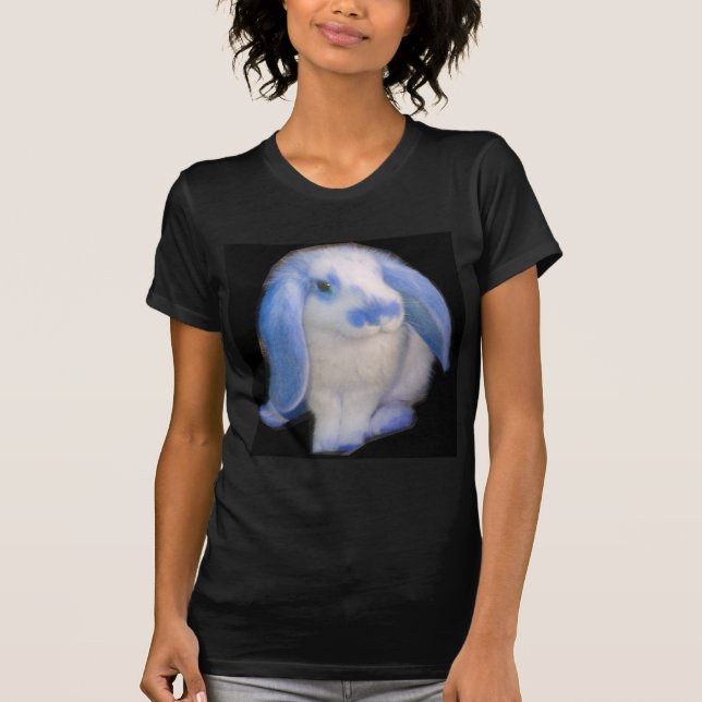 Camiseta Coelho de Roxy no azul (Frente)