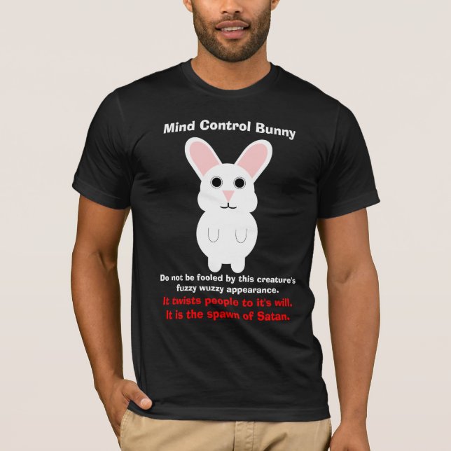 Camiseta Coelho do controlo da mente (Frente)