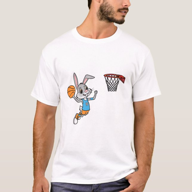Camiseta Coelho do felz pascoa Dunquerque Engraçado De Basq (Frente)