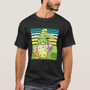 Camiseta Coelho do Gnomo de Jardim Ovos de Páscoa Cesto Tom