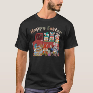 Camiseta Coelho dos Gnomos, Ovos Caçando Caminhão Feliz