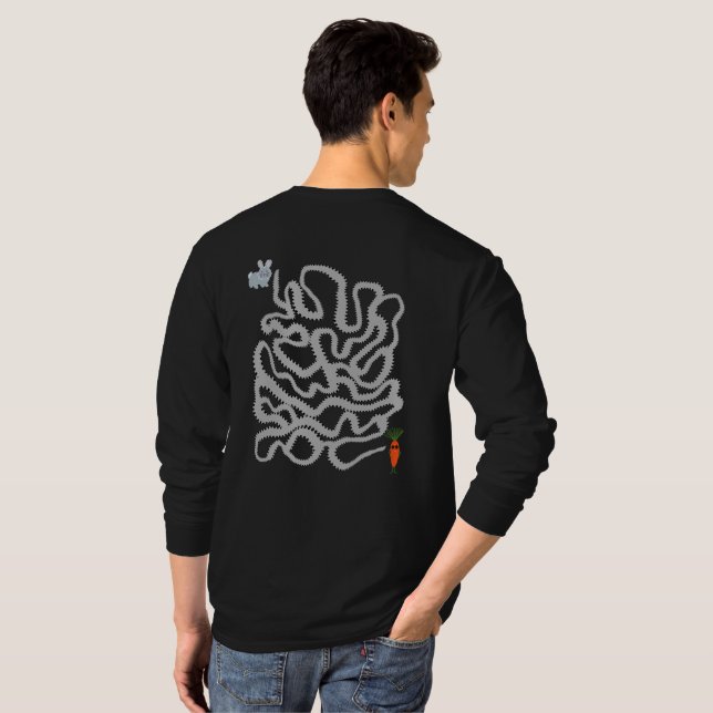 Camiseta Coelho e cenoura (Parte Traseira Completa)