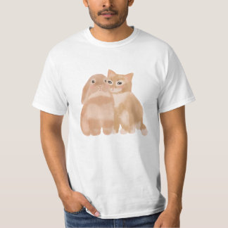 Camiseta coelho e gato