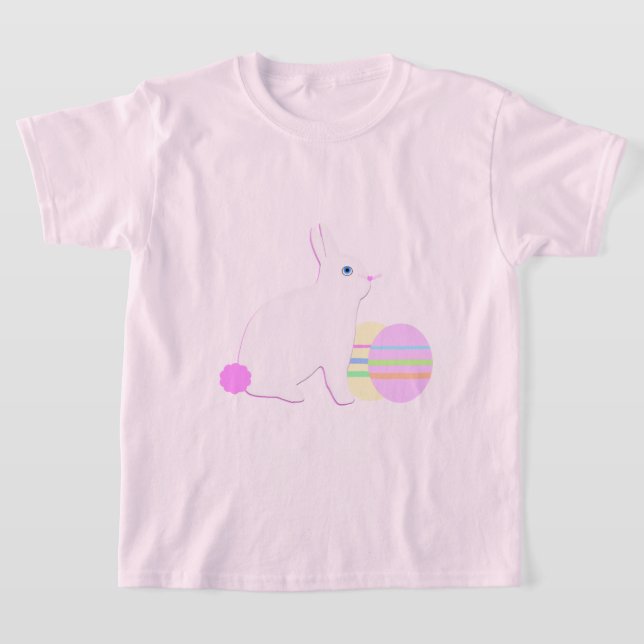 Camiseta Coelho e Ovos da Páscoa Feliz (Postura )