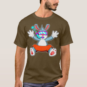 Camiseta Coelho em mergulho com óculos de natação Snorkel