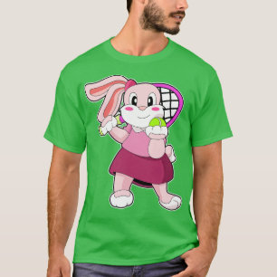 Camiseta Coelho em Tênis com raquete Tênis