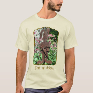 Camiseta Coelho Enferrujado Jardim de Flores Columbine Pers