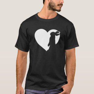 Camiseta Coelho Engraçado Coelho Branco Coração Branca V