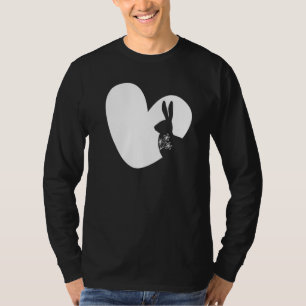 Camiseta Coelho Engraçado Coelho Branco Coração Branca Vint