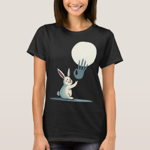 Camiseta Coelho engraçado sombras de mão marionetes humor p