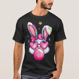 Camiseta Coelho Engraçado Soprando Bolha Coquete Cute Ea