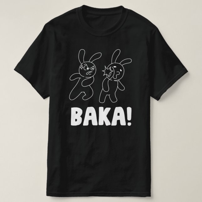 Camiseta Coelho estúpido de Baka (Frente do Design)