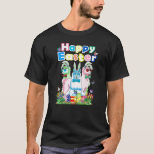 Camiseta Coelho Feliz da Páscoa Roupa de Ovo de Páscoa Femi