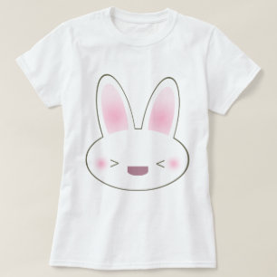 CAMISETA COELHO FELIZ DE KAWAII