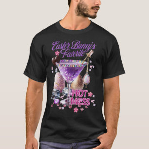Camiseta Coelho Feliz de Páscoa Favorito Bagunça Quente Mar