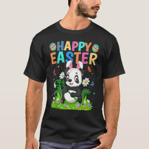 Camiseta Coelho Feliz de Páscoa Ovo Panda Divertido Domingo