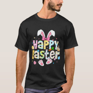 Camiseta Coelho Feliz de Páscoa Ovo para Crianças Meninas M