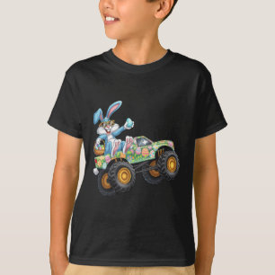 Camiseta Coelho Feliz Páscoa Dabbing Caminhão Monstro Amant