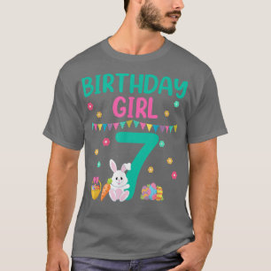 Camiseta Coelho Festa de aniversário Coelho Tem 7 Anos Pásc