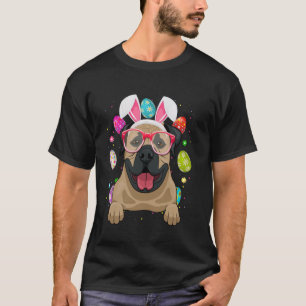 Camiseta Coelho Fofo Boer Boel Rosto de Cachorro Ovos de Pá