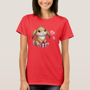 Camiseta Coelho fofo do Dia dos Namorados