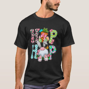 Camiseta Coelho Fofo Hip Hop Dia de Páscoa para Homens Mulh