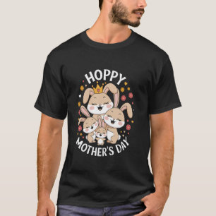 Camiseta Coelho Fofo Mãe Feliz Dia Das Mães
