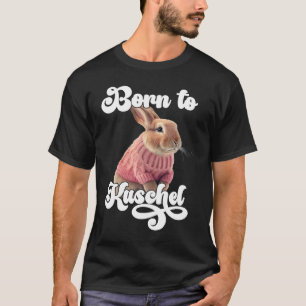 Camiseta Coelho Fofo Nato para Abraçar Coelho de Esqui de I