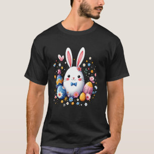 Camiseta Coelho Fofo Páscoa Cristã Família Alegre Domingo
