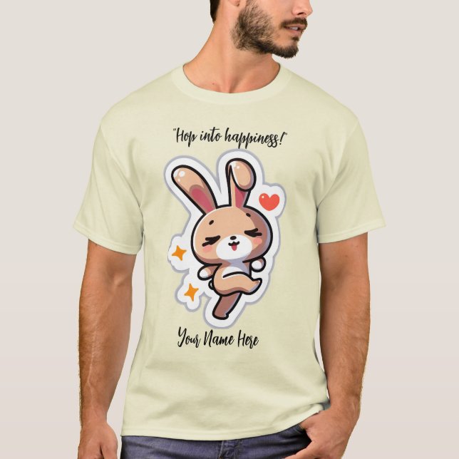Camiseta Coelho Fofo Personalizado (Frente)