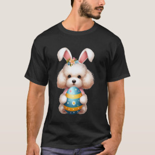 Camiseta Coelho Fofo Poodle Cachorro Páscoa Abraço Ovos Dia