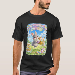 Camiseta Coelho Fofo Pula Lanche Repete Decoração Pastel Pr