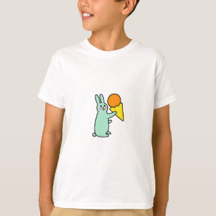 Camiseta Coelho Fofo Segurando Sorvete