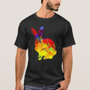 Camiseta Coelho Geométrico Cute Artsy Para O Rabino Artista