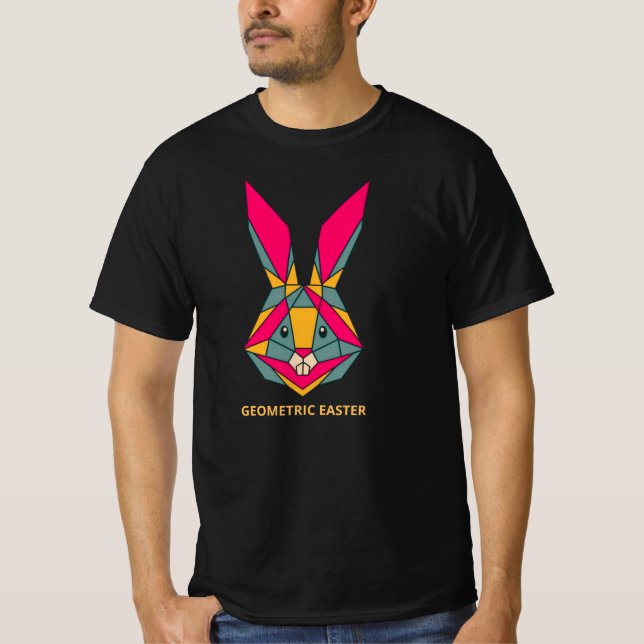 Camiseta Coelho Geométrico da Páscoa (Frente)