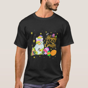 Camiseta Coelho Gnome Coelho Ovos Caça Feliz Páscoa E
