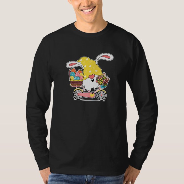 Camiseta Coelho Gnomo Cute No Bicicleta De Bicicleta Ea (Frente)