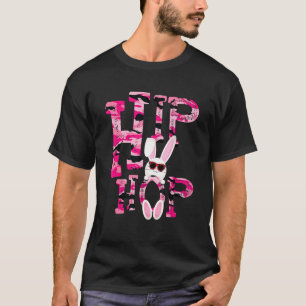 Camiseta Coelho Hip Hop Com Óculos De Sol Fofinho Camuflado
