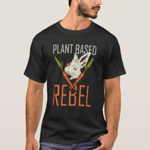 Camiseta Coelho Lebre Rebelde à Base de Plantas Cenouras Se