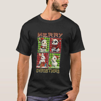 Camiseta Coelho Leopardo Búfalos Xadrezes Feliz do Lover C