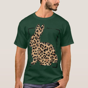 Camiseta Coelho Leopardo Dia das Páscoas Mulheres Garotas C