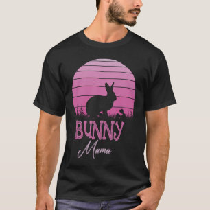 Camiseta Coelho Mamãe Coelho Mãe Gráfico para Mulheres e Ca