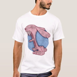 Camiseta Coelho mau cor-de-rosa