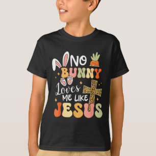 Camiseta Coelho me ama como Jesus Páscoa cristã engraçada