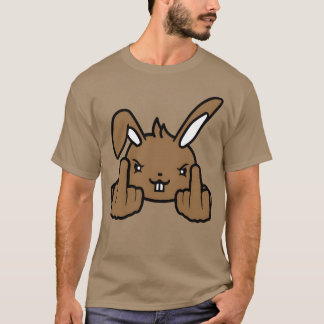 Camiseta Coelho mostrando o dedo do meio, malicioso, insole